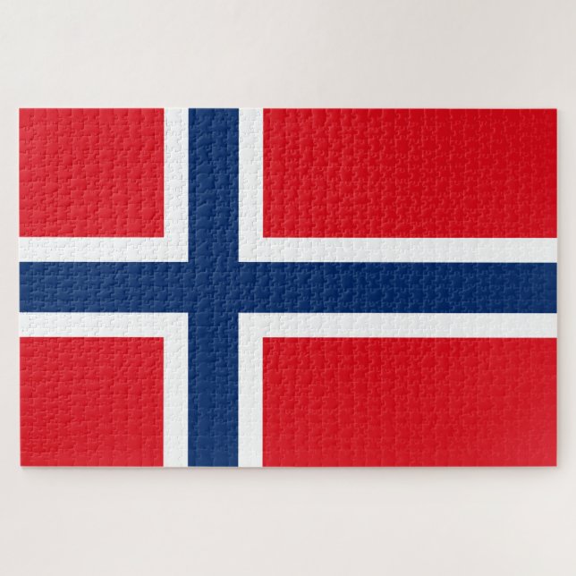 Quebra-cabeça Viking Nordic Norway flag/red/white/blue (Horizontal)