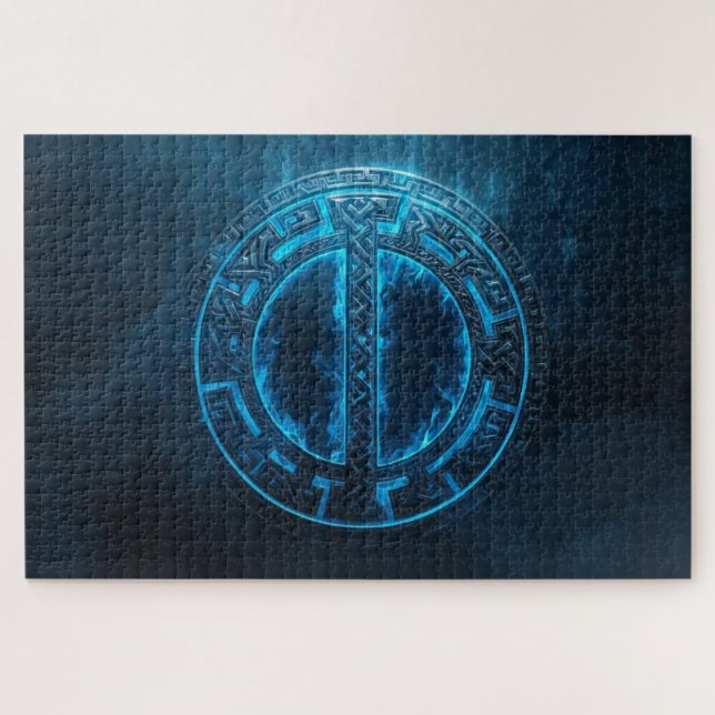 Quebra-cabeça Viking Rune Circle Jigsaw Puzzle (Horizontal)