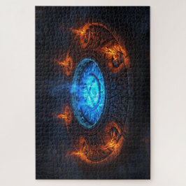 Quebra-cabeça Viking Rune Circle Jigsaw Puzzle