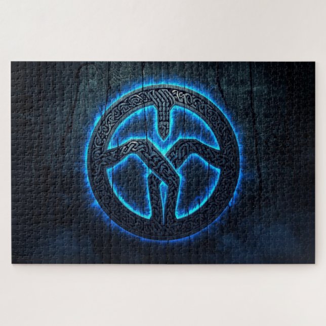 Quebra-cabeça Viking Rune Circle Jigsaw Puzzle (Horizontal)