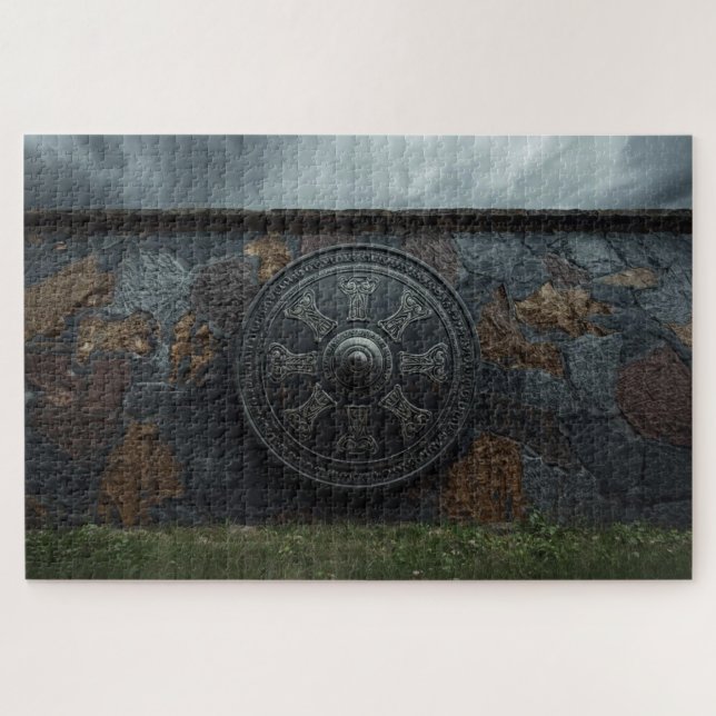 Quebra-cabeça Viking Shield Wall Jigsaw Puzzle (Horizontal)
