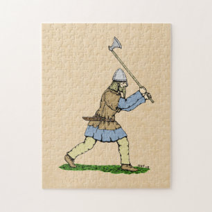 Quebra-cabeça Viking Warrior Wielding - Amplo Ax