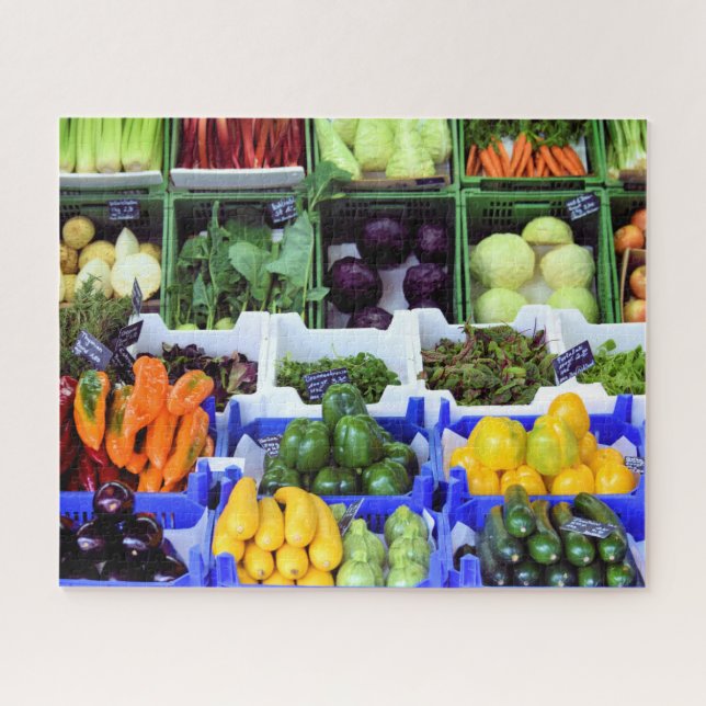 Quebra-cabeça Viktualienmarkt Munchen Alemanha - 16x20 - 520 pcs (Horizontal)