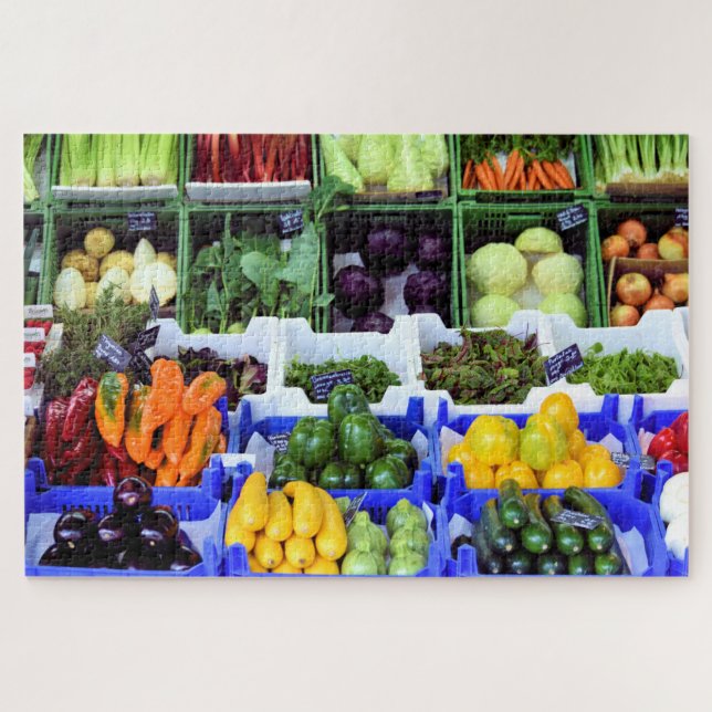 Quebra-cabeça Viktualienmarkt Munchen Alemanha - 20x30 - 1014 pc (Horizontal)