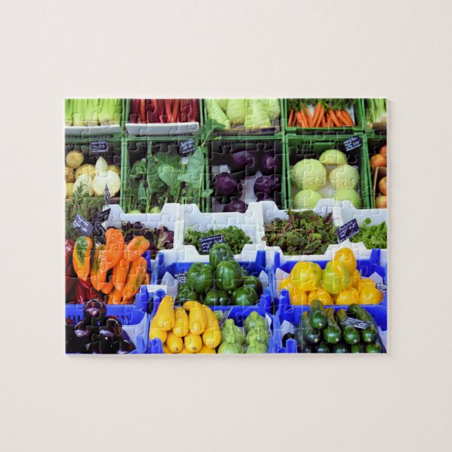 Quebra-cabeça Viktualienmarkt Munchen Alemanha - 8x10 - 110 pcs. (Horizontal)