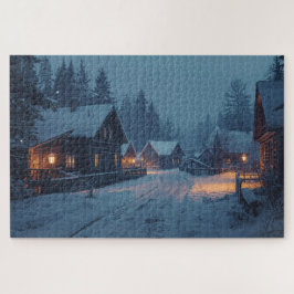 Quebra-cabeça Vila de Inverno Nórdica Puzzle