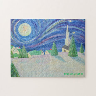 Quebra-cabeça Vila Starry Night Por Brendan Loughlin