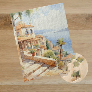 Quebra-cabeça Village Watercolor
