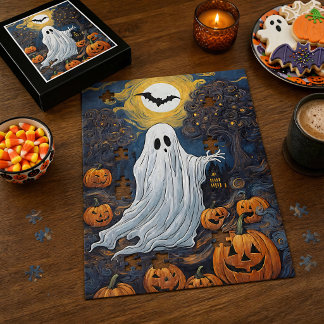Quebra-cabeça Vincent van Ghost Noite Assustadora de Halloween