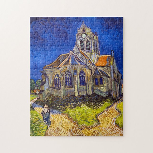 Quebra-cabeça Vincent van Gogh - A Igreja em Auvers (Vertical)