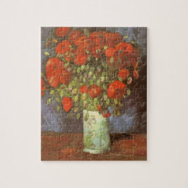 Quebra-cabeça Vincent van Gogh Ainda Vase Vida com Poppies Verme