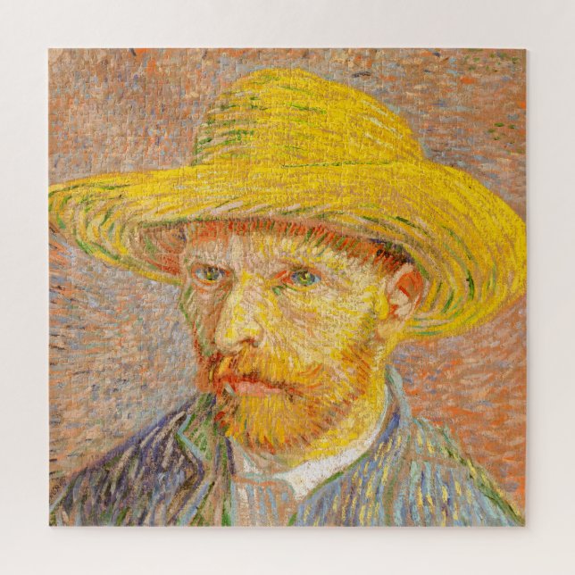 Quebra-cabeça Vincent Van Gogh autorretrato com arte de capacete (Vertical)