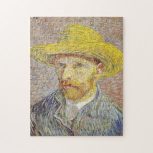 Quebra-cabeça Vincent van Gogh - Autorretrato com Chapéu de Palh