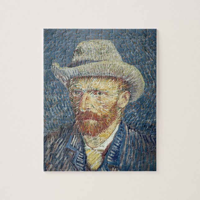 Quebra-cabeça Vincent van Gogh | Autorretrato com Felt Hat (Vertical)