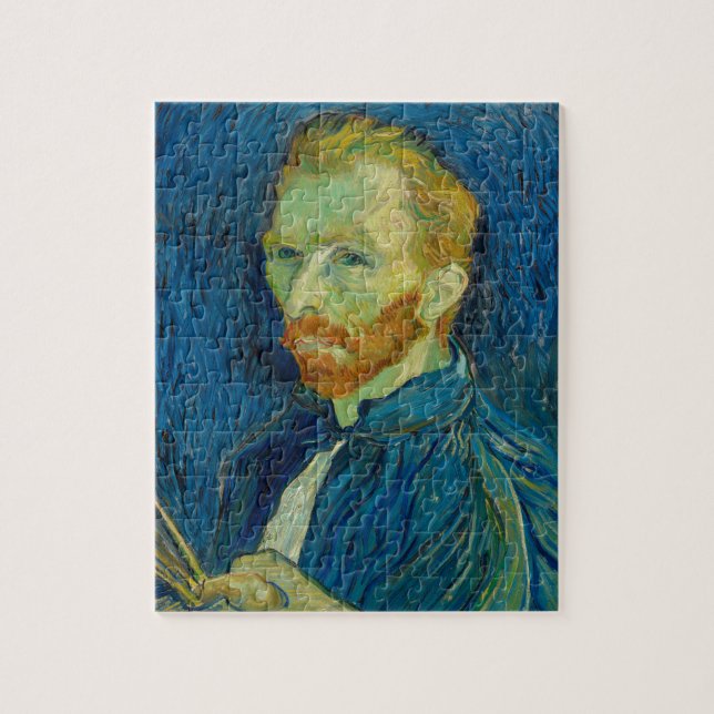 Quebra-cabeça Vincent Van Gogh autorretrato com Paleta de Arte (Vertical)