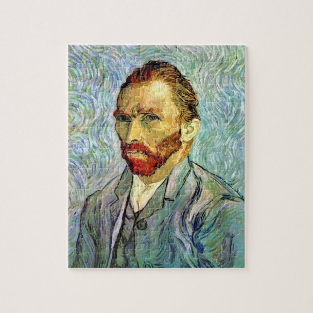 Quebra-cabeça Vincent Van Gogh - Autorretrato Verde de Belas Art (Vertical)