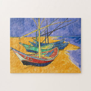 Quebra-cabeça Vincent van Gogh - Barcos de Pesca na Praia