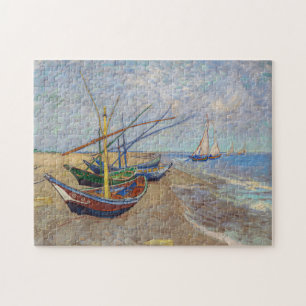Quebra-cabeça Vincent van Gogh - Barcos de Pesca na Praia