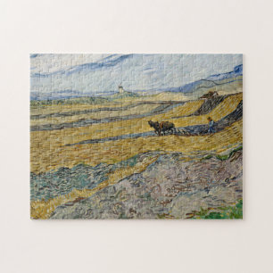 Quebra-cabeça Vincent Van Gogh, Campo fechado com Plowman