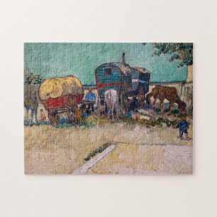 Quebra-cabeça Vincent Van Gogh - Caravanas, Campo de Ciganos per