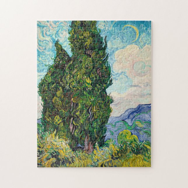 Quebra-cabeça Vincent Van Gogh Cyprestes Fine Art (Vertical)