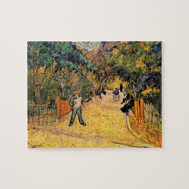 Quebra-cabeça Vincent van Gogh - Entrada do Parque Público, Arle (Horizontal)