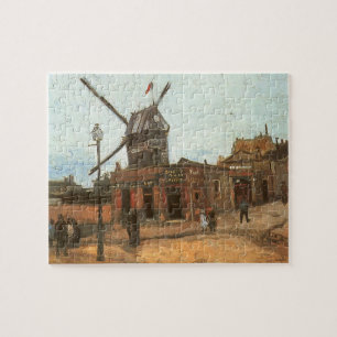 Quebra-cabeça Vincent van Gogh - Moulin de la Galette, Moinho de