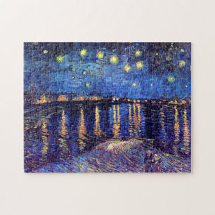 Quebra-cabeça Vincent Van Gogh - Noite Estrelada sobre o Ródano
