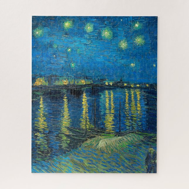 Quebra-cabeça Vincent Van Gogh Noite Estrelada Sobre o Ródano (Vertical)