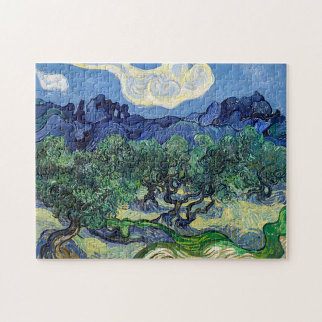 Quebra-cabeça Vincent van Gogh - Oliveiras com os Alpilles (Horizontal)