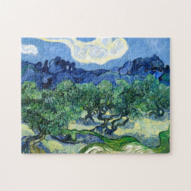 Quebra-cabeça Vincent Van Gogh, Oliveiras com os Alpilles (Horizontal)