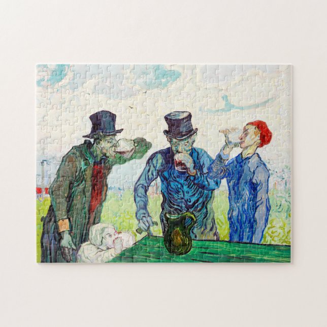 Quebra-cabeça Vincent Van Gogh Os Bebedores Arte Fina (Horizontal)