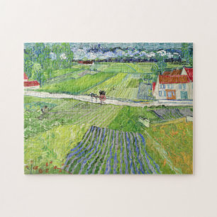 Quebra-cabeça Vincent van Gogh - Paisagem com Carruagem e comboi