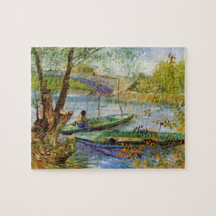Quebra-cabeça Vincent Van Gogh, pescando na Primavera