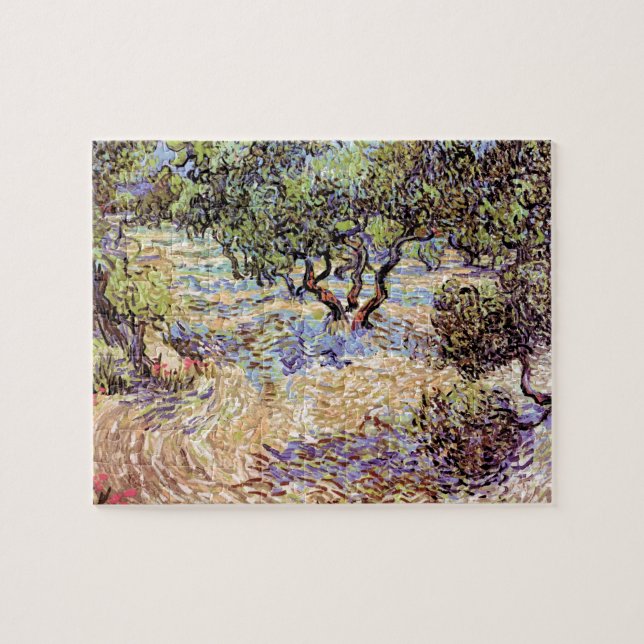 Quebra-cabeça Vincent Van Gogh - Pomar de Oliveiras Arte Fino (Horizontal)