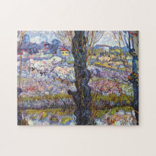 Quebra-cabeça Vincent Van Gogh – Pomar em Flor com Álamo