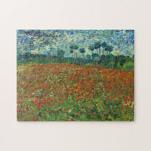 Quebra-cabeça Vincent Van Gogh Poppy Field Floral Vintage Art