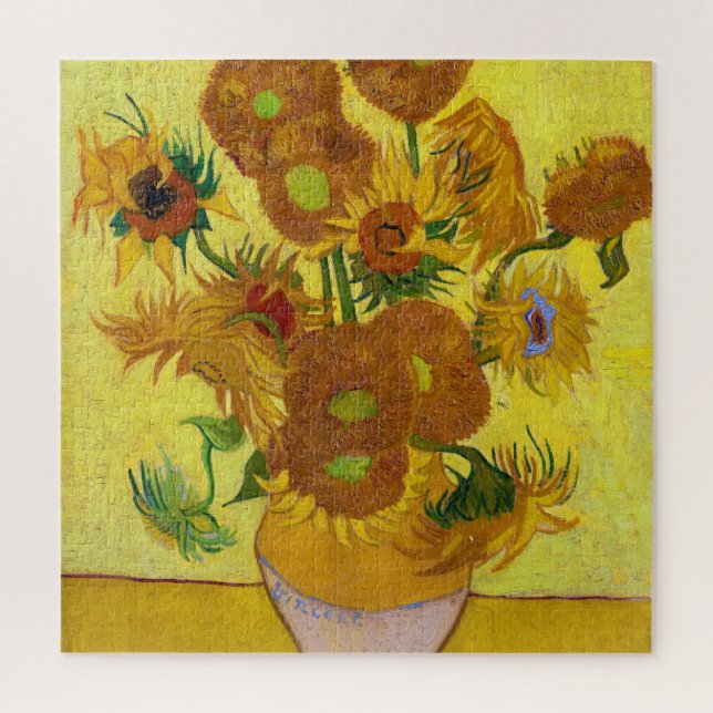 Quebra-cabeça Vincent Van Gogh Quinze Girassóis em Arte Vaso (Vertical)