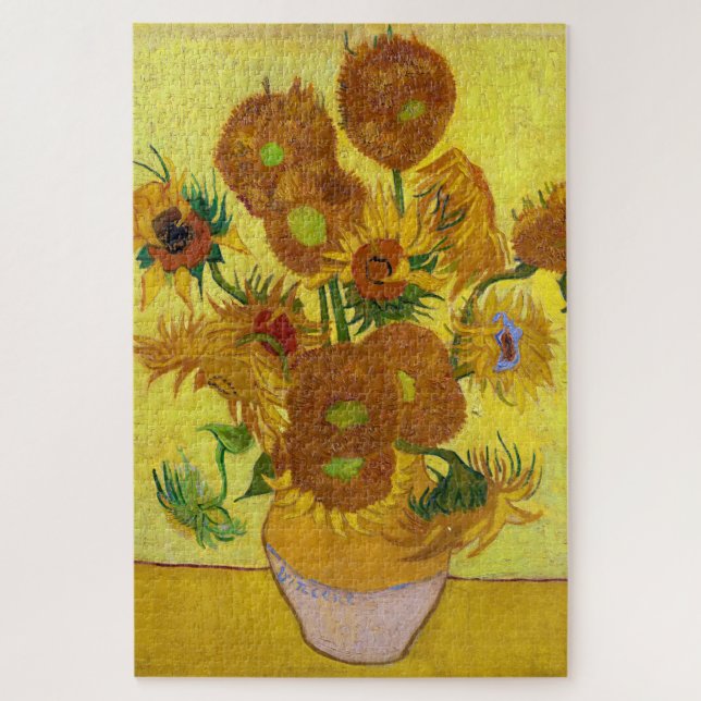 Quebra-cabeça Vincent Van Gogh Quinze Girassóis em Arte Vaso (Vertical)