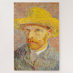 Quebra-cabeça Vincent Van Gogh Self Portrait with Straw Hat Art