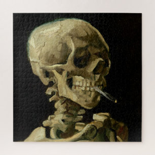 Quebra-cabeça Vincent Van Gogh Skeleton com um Cigarro em chamas