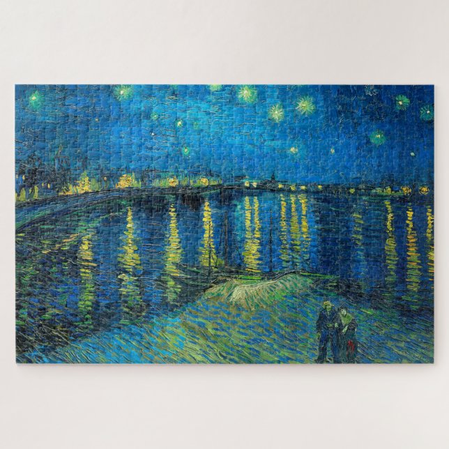 Quebra-cabeça Vincent Van Gogh Starry Night Sobre O Ródano (Horizontal)