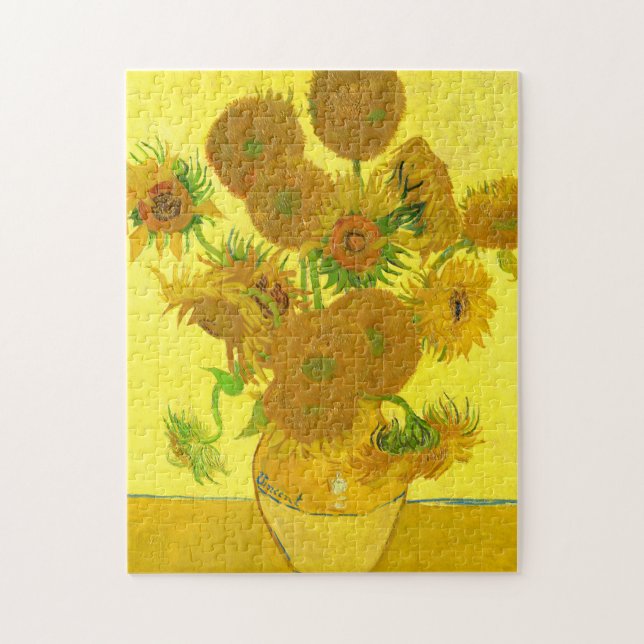 Quebra-cabeça Vincent Van Gogh Sunflowers fine art for kids (Vertical)