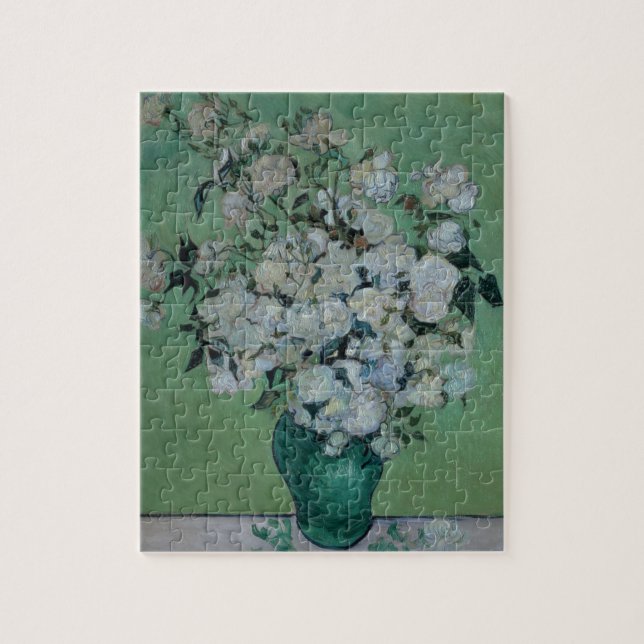 Quebra-cabeça Vincent van Gogh | um vaso dos rosas, 1890 (Vertical)