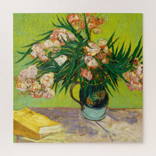 Quebra-cabeça Vincent Van Gogh Vase Com Oleanders E Livros