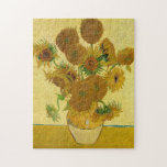 Quebra-cabeça Vincent van Gogh - Vase com Quinze Girassóis<br><div class="desc">Vase com Quinze Girassóis / Vase avec quinze Tornesols - Vincent Van Gogh,  agosto de 1888 - Girassóis versão 1888 (F454)</div>