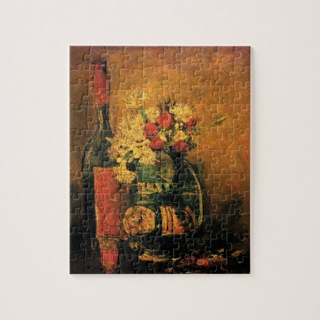 Quebra-cabeça Vincent Van Gogh - Vaso Com Cravos Arte Fino (Vertical)