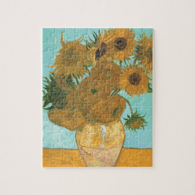 Quebra-cabeça Vincent van Gogh - Vaso com Doze Girassóis (Vertical)