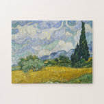 Quebra-cabeça Vincent Van Gogh Wheat Field com Cyprestes<br><div class="desc">Belo trabalho de arte de 1889 do famoso pintor Vincent Van Gogh,  um dos meus artistas favoritos do período impressionista. Esta arte paisagista impressionista apresenta ciprestes verdes altos e colocados contra bonito nuvens girando sobre um campo de trigo.</div>