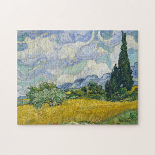 Quebra-cabeça Vincent Van Gogh Wheat Field com Cyprestes